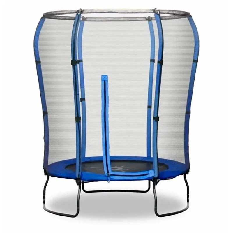 Image of Rebo 4.5ft Safe Jump Trampoline with Halo Safety Enclosure - Blue Blue unisex