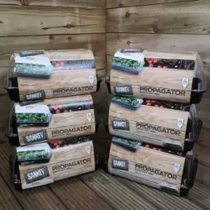Image of 6 x 38cm Unheated Seed Starter Tray Grostart Midi Propagator Indoor Seedling Planter