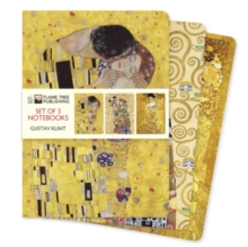 Image of Gustav Klimt Set of 3 Standard Notebooks Notebook / blank book