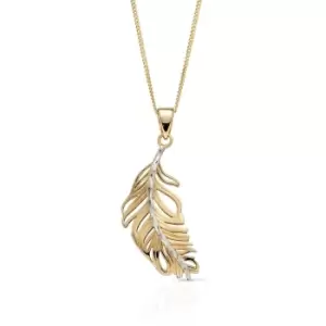 Image of JG Signature 9ct Gold Feather Necklace