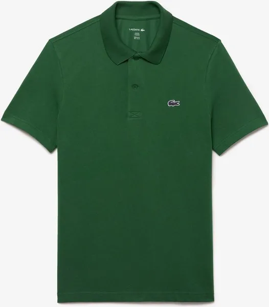 Image of Lacoste Regular Fit Cotton Blend Polo Shirt Dark Green L