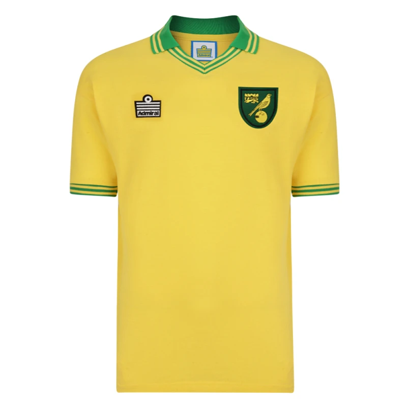 Image of Score Draw Norwich City 1978 Admiral Retro Football Shirt NORW78HADMPKSS-L L Mens Sportswear