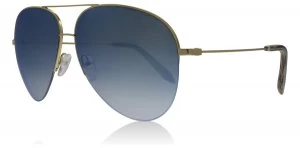 Image of Victoria Beckham Classic Victoria Sunglasses Flash Blue / Gold C58 62mm