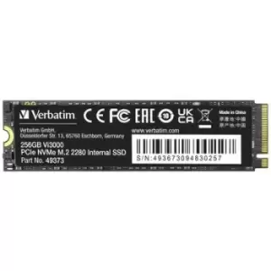 Image of Verbatim Vi3000 256GB NVMe/PCIe M.2 internal SSD PCIe NVMe 3.0 x4 Retail 49373