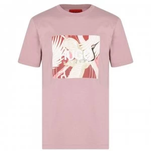 Image of Hugo Boss Japanese Crane T-Shirt Pastel Brown Size L Men