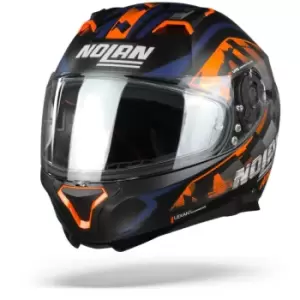 Image of Nolan N87 Venator 91 Flat Black Orange Blue Anthracite S