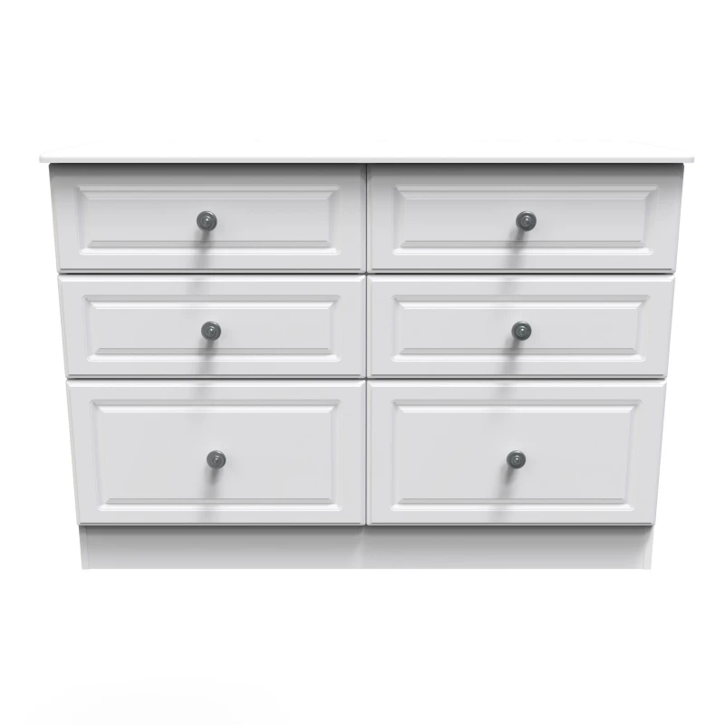 Image of Kendal 6 Drawer Wide Chest In White Ash (Ready Assembled)
