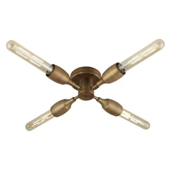 Image of Searchlight TUBES - Bronze Flush Light 4 Light
