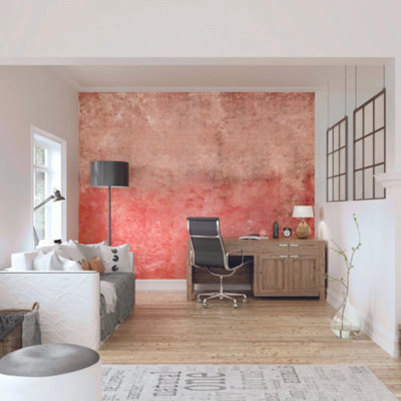 Image of Origin Murals Grunge Distressed Effect Red Matt Smooth Paste The Wall Mural 300Cm Wide X 240Cm High