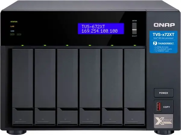 Image of Qnap TVS-672XT-i3-8G 6-Bay Desktop NAS Enclosure