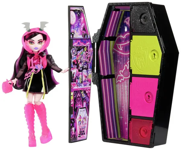 Image of Monster High Skulltimate Secret Neon Frights Draculaura Doll
