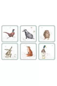 Image of Pimpernel Wrendale Designs Square Coasters Set of 6