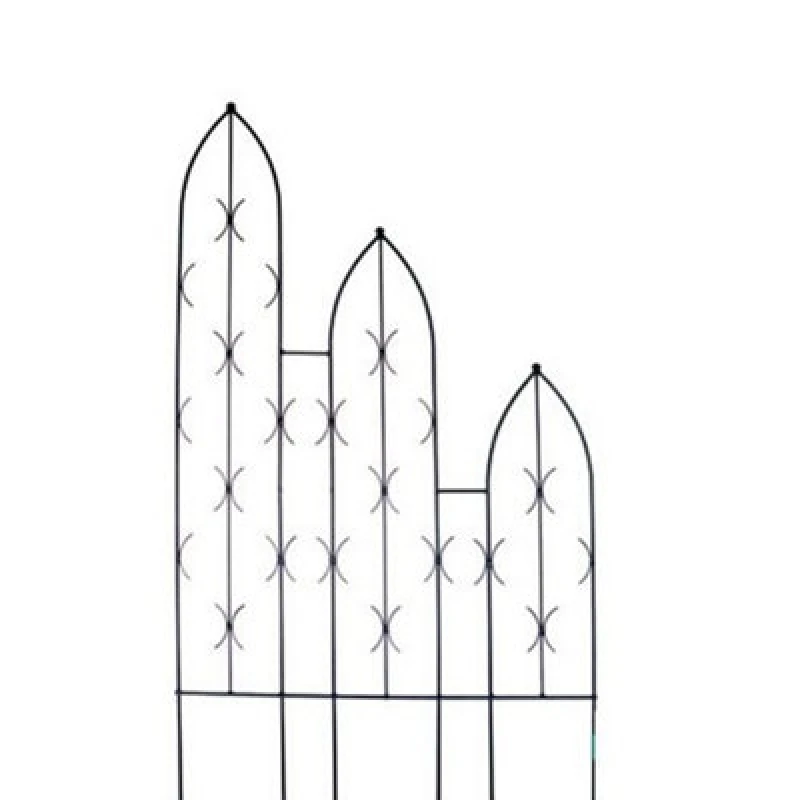 Image of Poppy Forge Triple Slope Gothic Screen Bare Metal/ready To Rust - Steel - L2 X W91.4 X H180 Cm