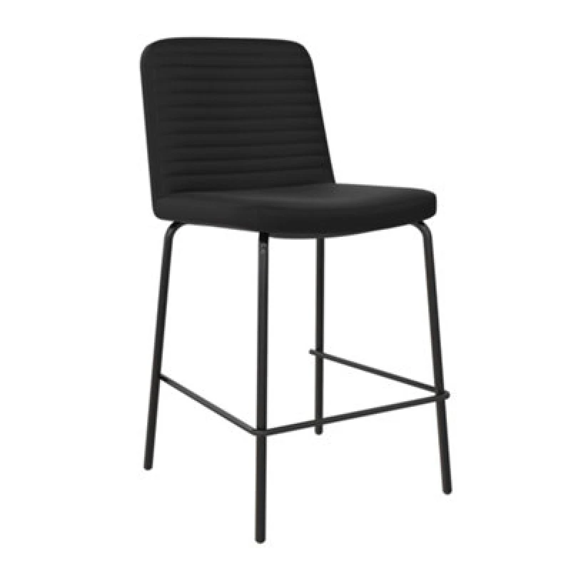 Image of Dorel Corey Counter Stool Black Faux Leather, Black S037401QEUK