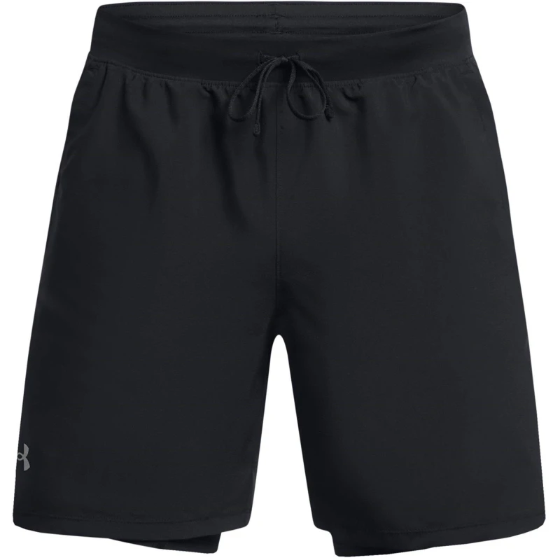Image of Under Armour Mens UA Launch Run 2-in-1 Shorts Black male L
