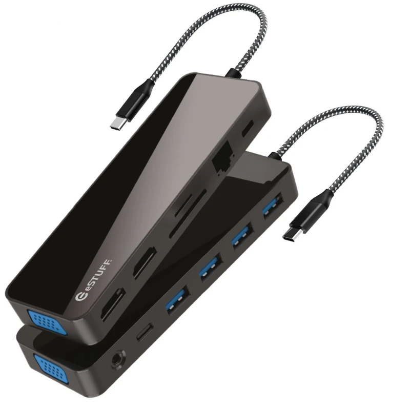 Image of eSTUFF GLB235470 laptop dock/port replicator Black