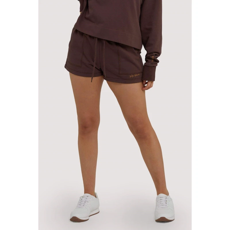 Image of Wolf and Whistle Brown Tie Waist Shorts Brown female 16