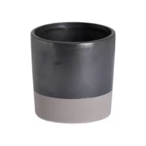 Image of Metallic Grey Ceramic Planter