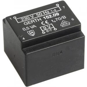 Image of PCB mount transformer 1 x 230 V 1 x 12 V AC 0.50 VA 41 mA
