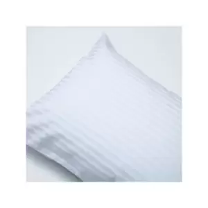Image of Belledorm Hotel Suite Satin Stripe 540 Thread Count 100% Cotton Housewife Pillow Case, White