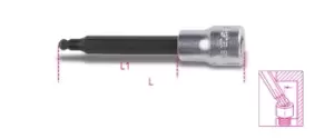 Image of Beta Tools 910BP 3/8" Drive Ball Head Hex Bit Socket Driver 8mm 009100588