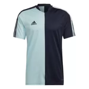 Image of adidas Tiro Half & Half Jersey Mens - Blue