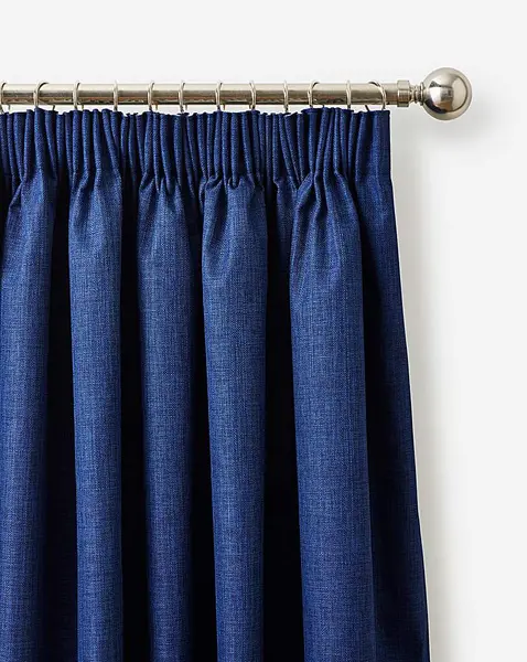 Image of JD Williams Harvard Woven Curtain Navy 229 x 229cm OH14416