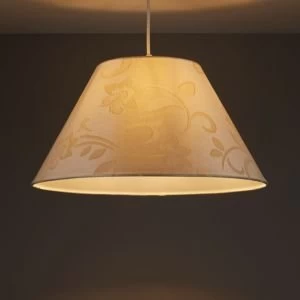 Image of Colours Belgravia Cream Damask Jacquard Light Shade D450mm