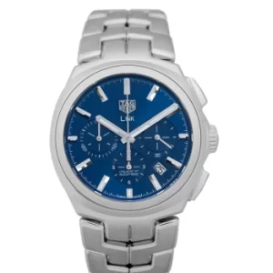 Image of Link Calibre 17 Automatic Chronograph Blue Dial Mens Watch