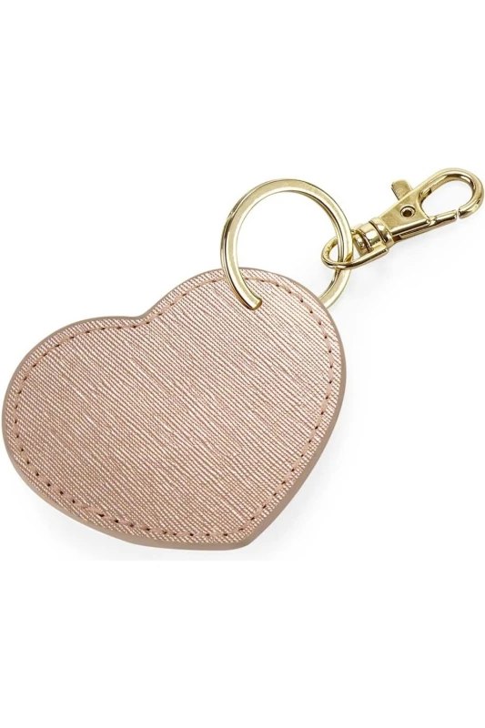 Image of Bagbase Boutique Heart Key Clip in Rose Gold Rose Gold Unisex One Size
