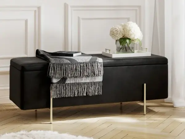 Image of LPD Lola Black Velvet Blanket Box