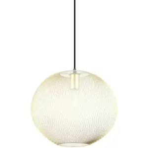 Image of Zumaline Lighting - Zumaline Orion Dome Pendant Ceiling Light, Gold, 1x E27