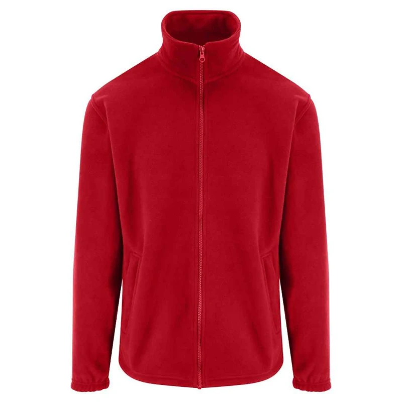 Image of PRO RTX Mens Pro Fleece Jacket in Red Size: XS Red Male XS