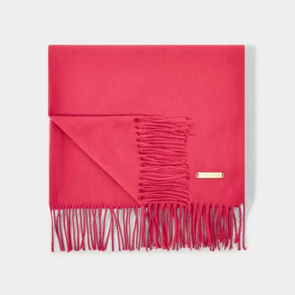 Image of Fuchsia Plain Blanket Scarf KLS526