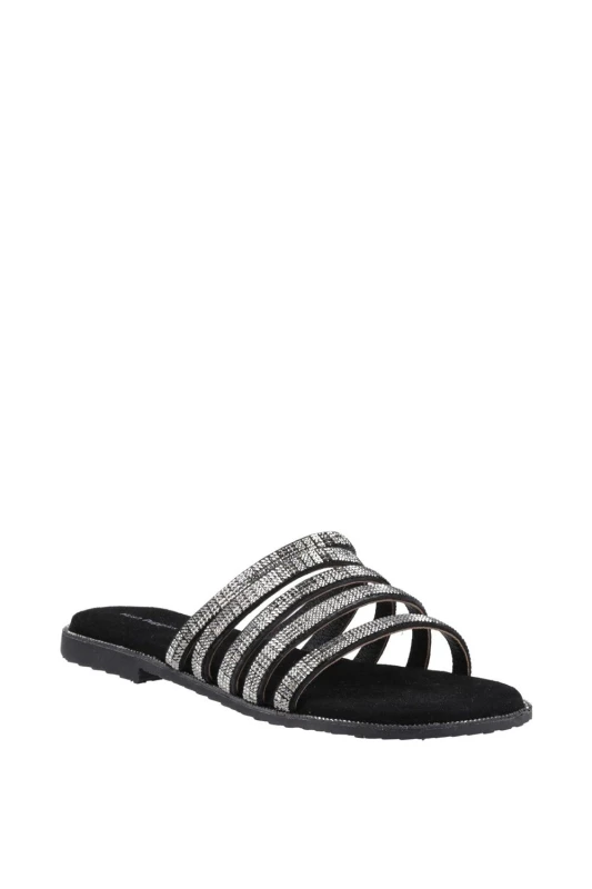 Image of Hush Puppies Womens Paris Slide Sandal in Black Size: 7 Black Female 7