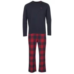Image of Barbour Mens Doug Pj Set Red Tartan Small