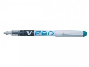 Image of Pilot V-Pen Erasable Disposable Fountain Pen Peacock Green PK12