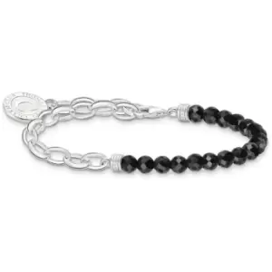 Image of Thomas Sabo Ladies Thomas Sabo Black StoneCharmista Bracelet - Black