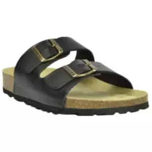 Image of Sanosan Womens/Ladies Aston Leather Sandals (4 UK) (Black/Brown)