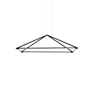 Image of Tubs LED Decorative Ceiling Pendant Matt Black 120cm 5200lm 3000K