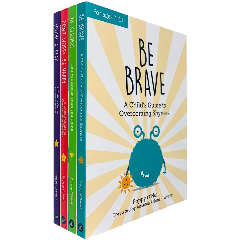 Image of Poppy O'Neill 4 Book Collection Be Strong, Be Brave, You're a Star, Don't Worry, Be Happy Poppy O'Neill Books