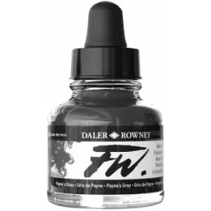 Image of Daler-Rowney FW Artists Acrylic Ink 29.5ml Paynes Grey