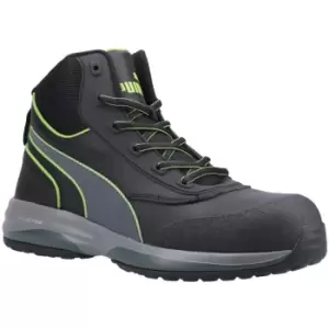 Image of Puma Mens Leather Safety Boots (7.5 UK) (Green/Black)