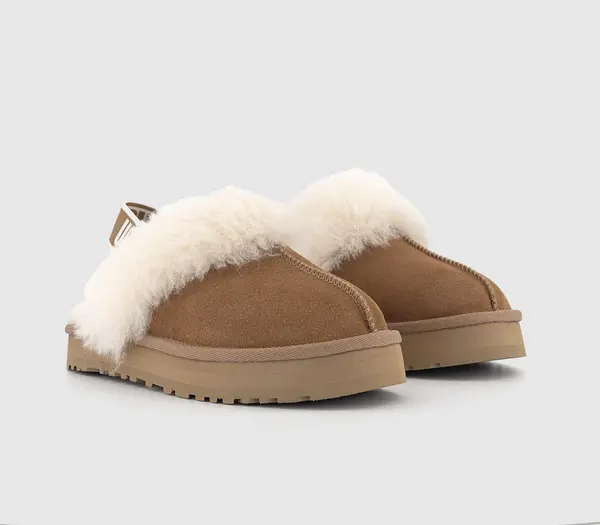 Image of UGG Funkette Kids Slippers Chestnut Tan, 12 youth