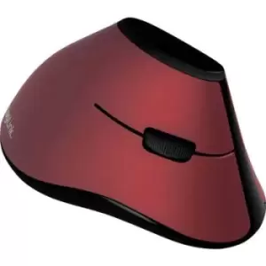 Image of LogiLink ID0159 Wireless ergonomic mouse Radio Optical Black, Red 5 Buttons 1200 dpi Ergonomic