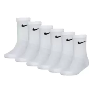 Image of Nike 6 Pack of Crew Socks Infants - White