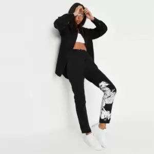 Image of Missguided Dragon Print Wrath Jeans Co Ord - Black