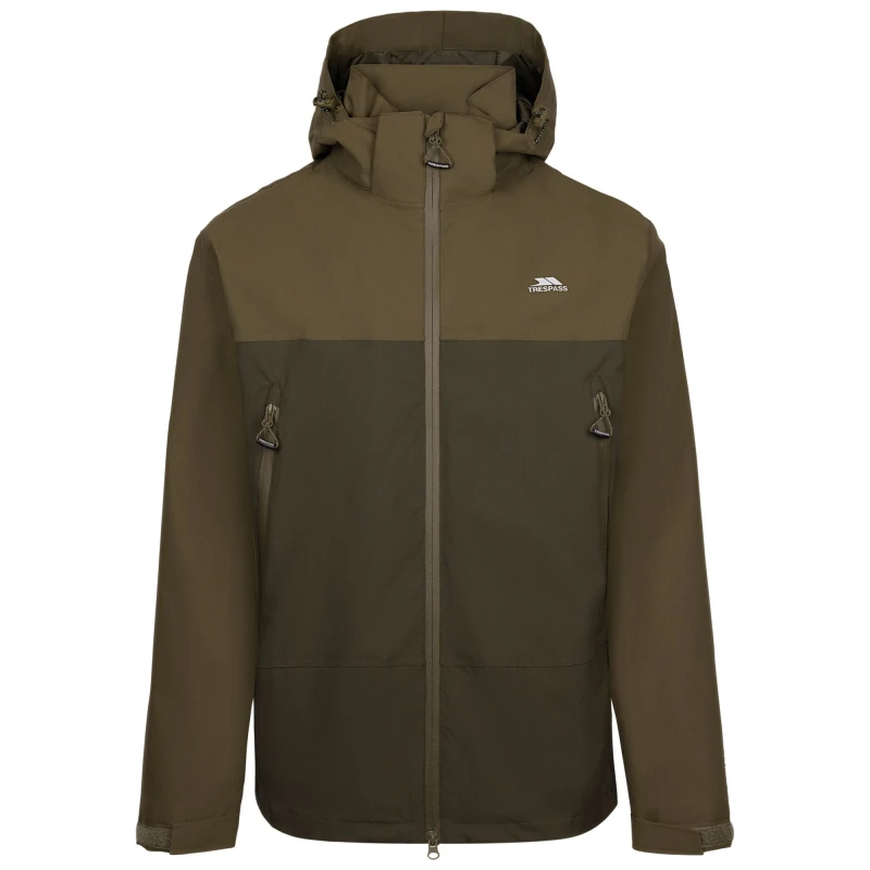 Image of Trespass Trespass Men Fahamore Waterproof Jacket in Khaki Size: X-Small Khaki XS Male 5063703805049