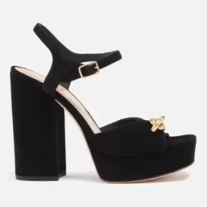 Image of Coach Womens Nicolette Suede Heeled Platform Sandals - UK 5