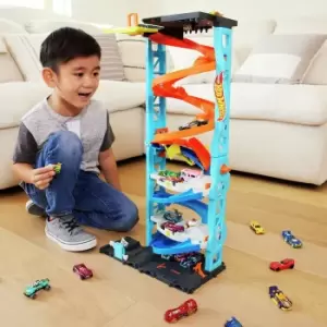 Image of Hot Wheels City Transforming Race Tower Playset